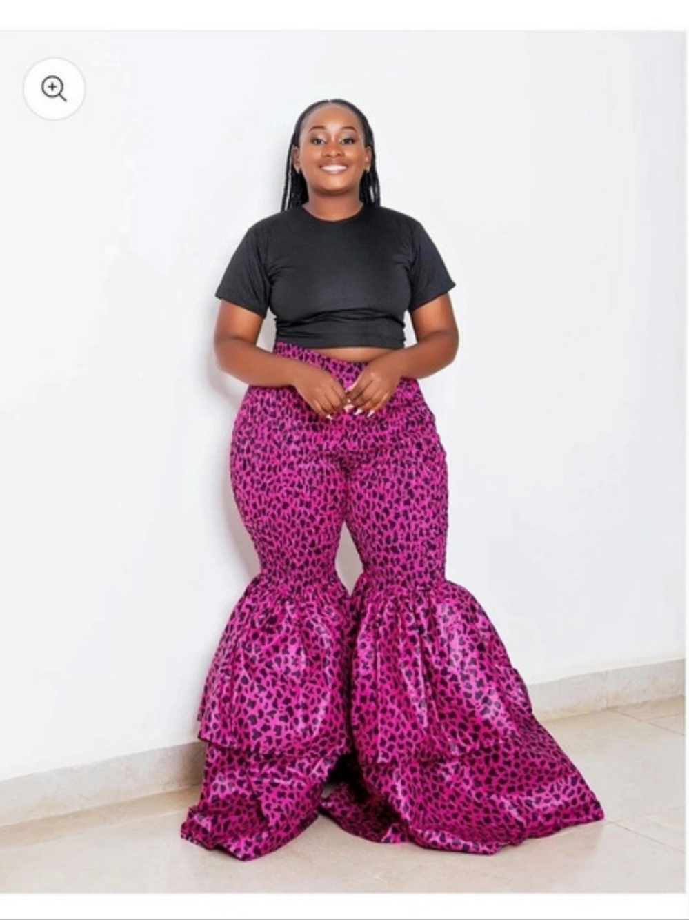 KAYAMMAH Kimi Women's African Print Bell Bottom Pants Kimi African Print Bell